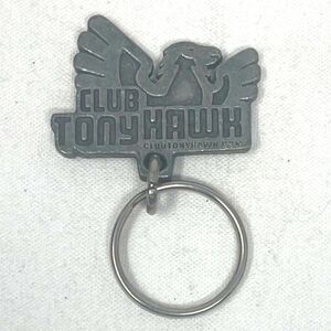 Vintage Club Tony Hawk Pewter Keychain Skater Y2k 90s Fan Merchandise Rare!